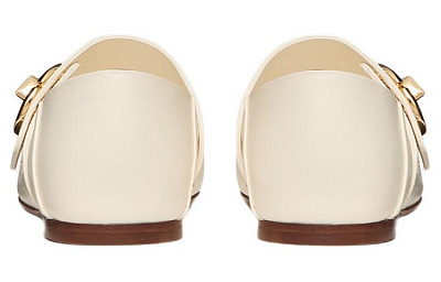 Valentino VLogo Locker Mary Jane Square Toe Ballerina Shoes Women's