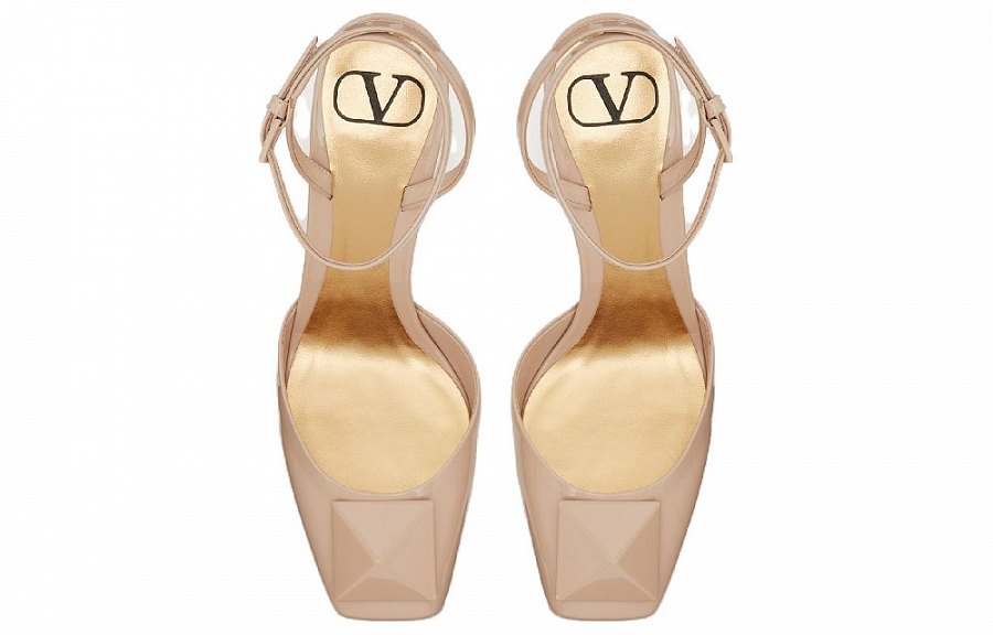 Valentino One Stud High Heels 9cm Women's Pink