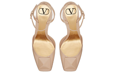 Valentino One Stud High Heels 9cm Women's Pink