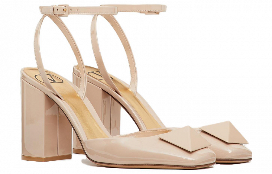 Valentino One Stud High Heels 9cm Women's Pink