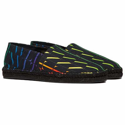 Valentino Vltn Times Rainbow Print Espadrilles