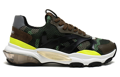 Valentino Anti Slip Wear Resistant Low Top Chunky Sneakers Men's Green