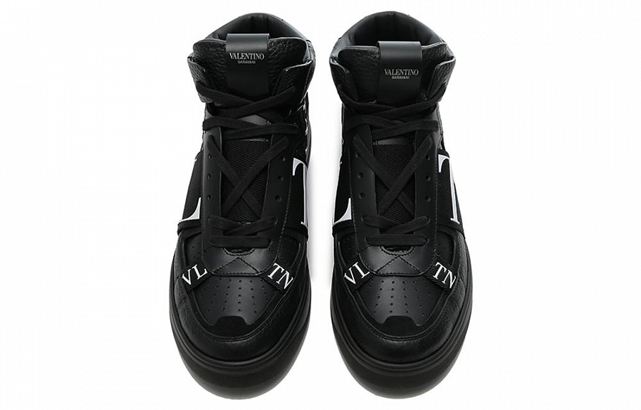 Valentino VL7N Breathable Mid-Top Casual Shoes Men's Black