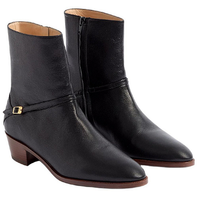 Valentino Pat Almond Toe Ankle Boots