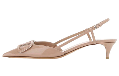 Valentino Cone Heel High Heels 5.5cm Women's Nude