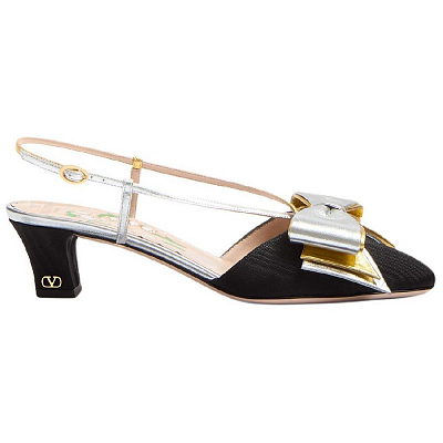 Valentino Bowow Crossover Strap Slingback Pumps