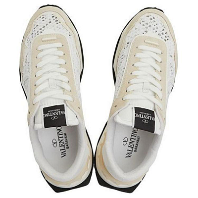 Valentino Women's Lacerunner Low 'Lace - White Ivory'