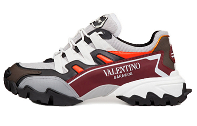 Valentino Climbers Anti Slip Wear Resistant Low Top Casual Shoes Men's Gray Red