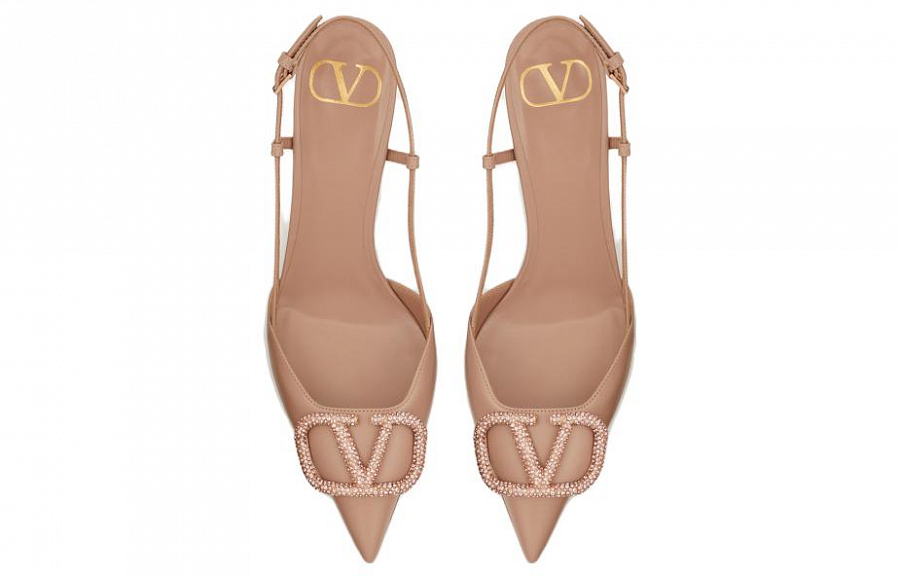 Valentino Garavani VLogo Signature 80mm Slingback Pumps