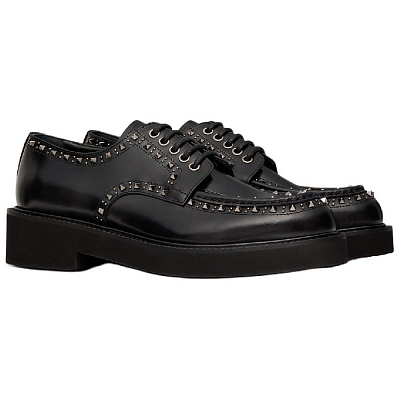 Valentino Garavani Rockstud Lace Up Derby Shoes