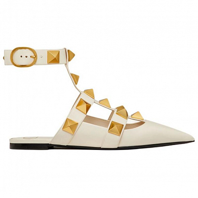 Valentino Roman Stud Women's Casual Shoes Women's Ecru