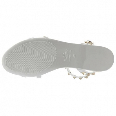 Valentino ROCKSTUD One Strap Sandals Women's White