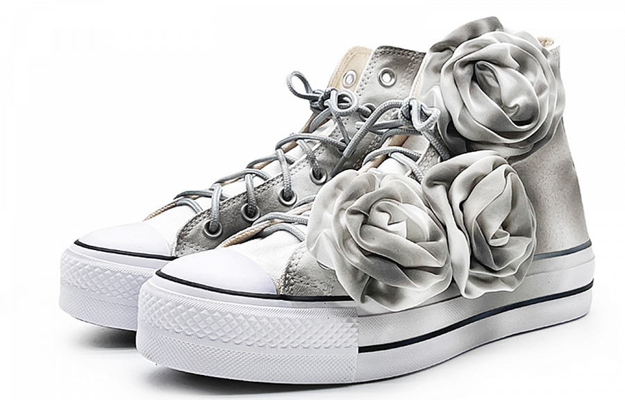 Converse Chuck Taylor All Star Non-slip Lightweight High-Top Canvas Shoes Women's Gray купить в интернет-магазине Yoocart с быстрой доставкой по России.