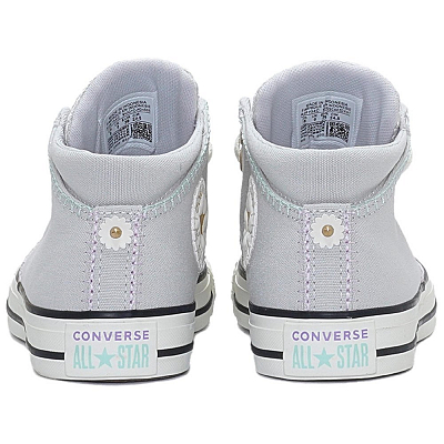 Converse Chuck Taylor All Star Mid Top Canvas Shoes Women's Gray Gold