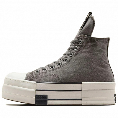 Converse Rick Owens X Drkshdw Dbl Drkstar Chuck 70 High 'Washed Canvas Pack Concrete'
