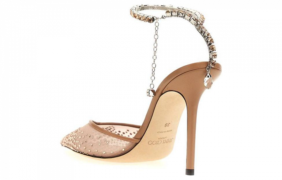 Jimmy Choo Saeda 100mm Crystal-embellished Pumps