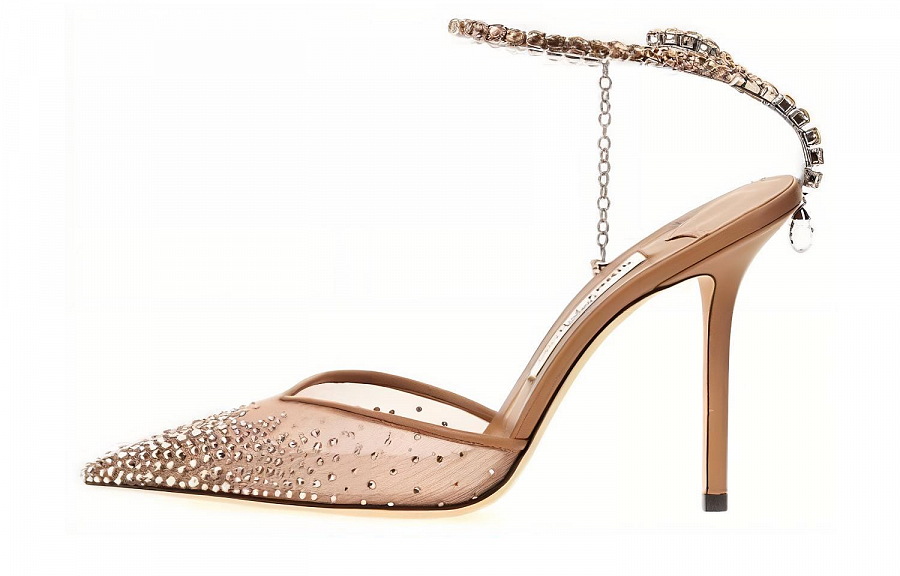 Jimmy Choo Saeda 100mm Crystal-embellished Pumps