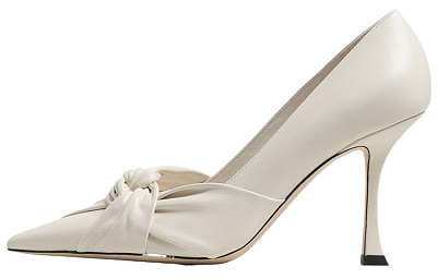 Jimmy Choo Hedera Slim Heel High Heels 9cm Women's Ecru