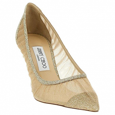 Jimmy Choo LOVE Slim Heel High Heels 8.5cm Women's Gold