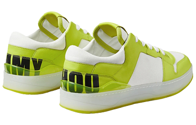 Jimmy Choo Low Top Stylish Skateboarding Shoes White Green