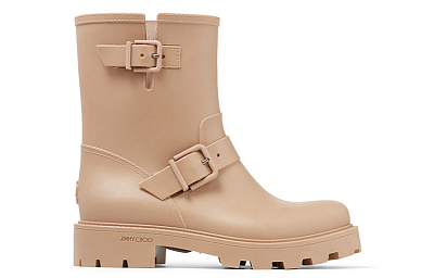 Jimmy Choo Yael Flat Biodegradable Rubber Rain Boots