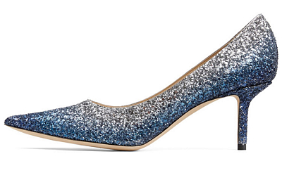 Jimmy Choo Love High Heels Women's Silver Blue Gradient