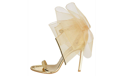 Jimmy Choo Aveline One Strap Sandals 10cm Women's Gold