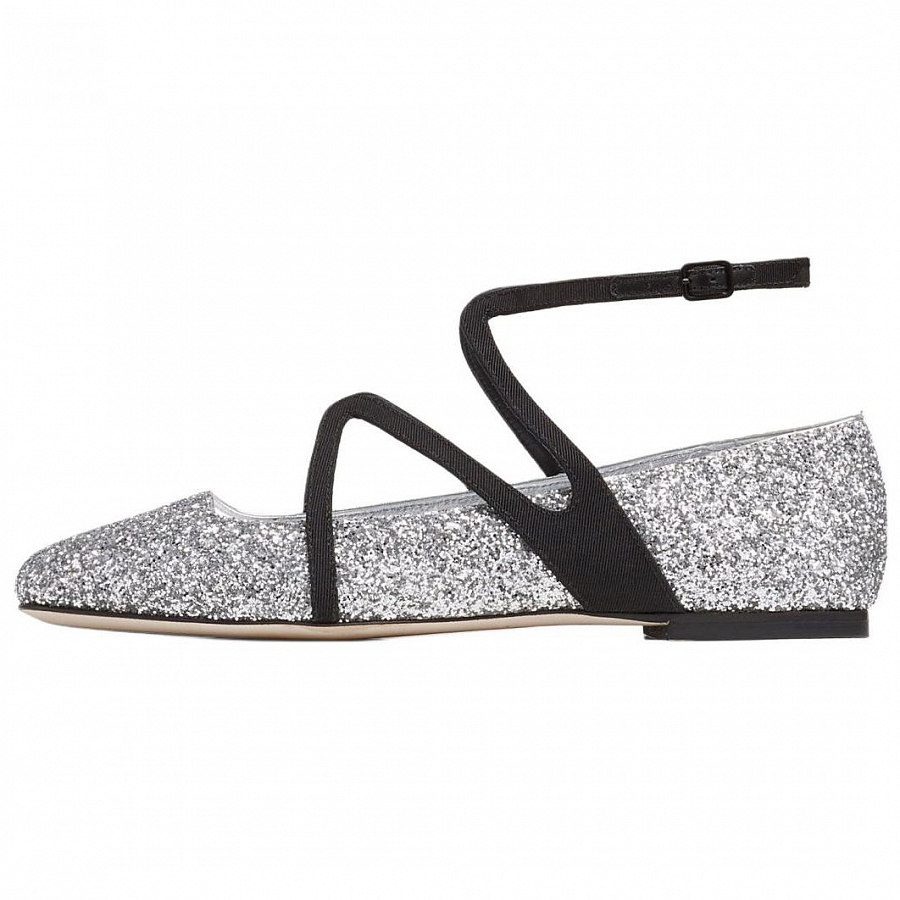Jimmy Choo Astoria Casual Single Shoes Women's Silver
