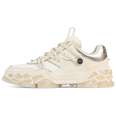 Jimmy Choo Diamond Low Top Casual Shoes Men's Beige