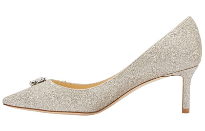 Jimmy Choo Slim Heel High Heels 6cm Women's White Gold
