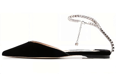 Jimmy Choo Saeda Flat Ballerina Shoes