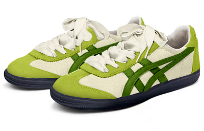 Onitsuka Tiger Tokuten Low Top Skateboard Shoes Unisex Beige Green