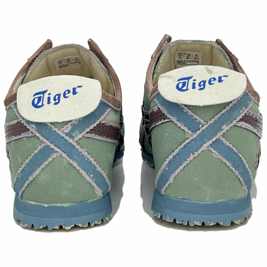 Onitsuka Tiger MEXICO 66 Anti-Slip And Wear-Resistant Breathable Low-Top Casual Shoes Unisex Green Blue