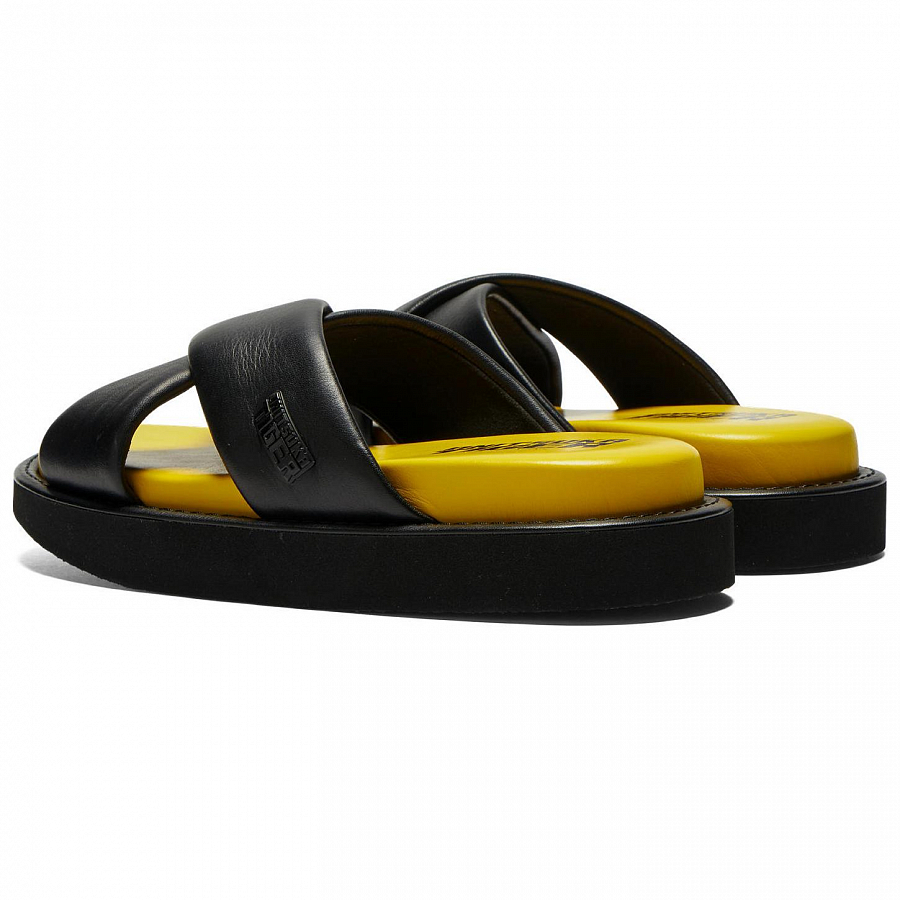 Onitsuka Tiger Slide Slippers Unisex Black Yellow купить в интернет-магазине Yoocart с быстрой доставкой по России.