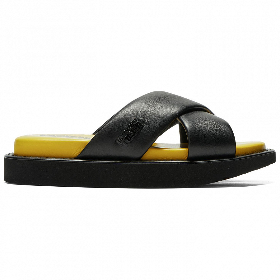 Onitsuka Tiger Slide Slippers Unisex Black Yellow купить в интернет-магазине Yoocart с быстрой доставкой по России.