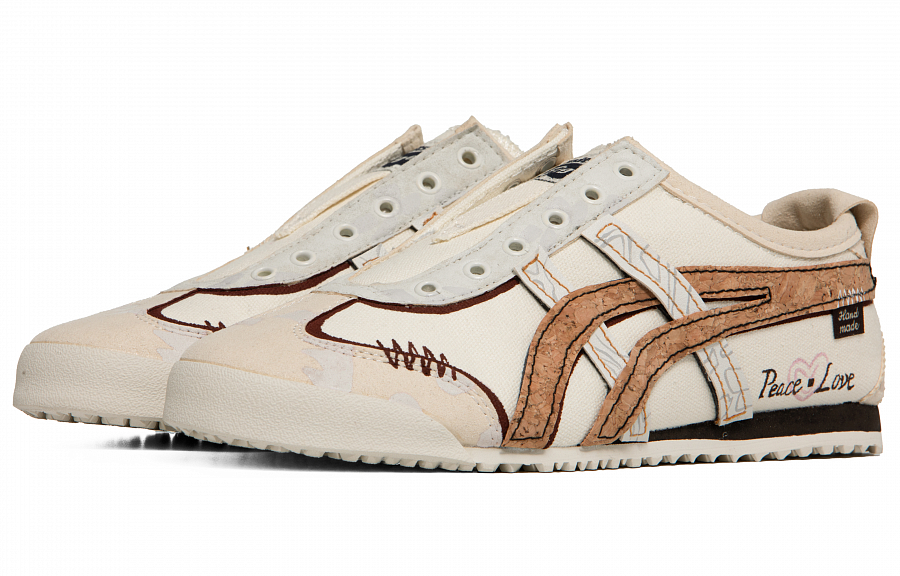Onitsuka Tiger MEXICO 66 Blessing Branch Wear resistant And Lightweight Low Top Casual Shoes Unisex Beige White Brown купить в интернет-магазине Yoocart с быстрой доставкой по России.