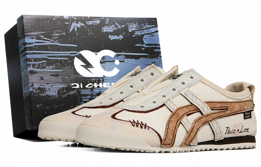 Onitsuka Tiger MEXICO 66 Blessing Branch Wear resistant And Lightweight Low Top Casual Shoes Unisex Beige White Brown купить в интернет-магазине Yoocart с быстрой доставкой по России.