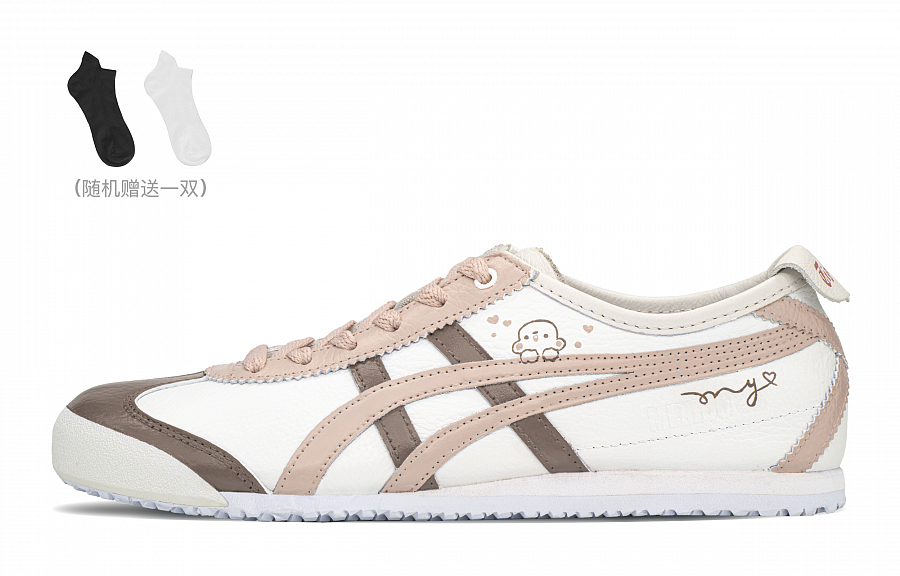 Onitsuka Tiger MEXICO 66 Slip Resistant Low Top Casual Shoes Unisex Brown Pink купить в интернет-магазине Yoocart с быстрой доставкой по России.