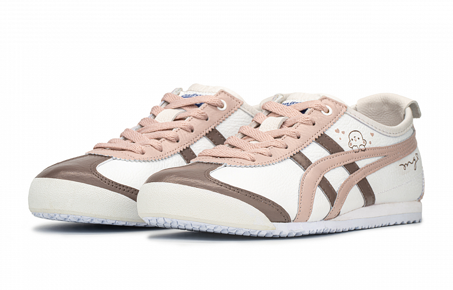 Onitsuka Tiger MEXICO 66 Slip Resistant Low Top Casual Shoes Unisex Brown Pink купить в интернет-магазине Yoocart с быстрой доставкой по России.