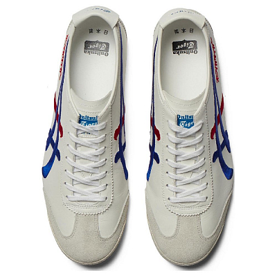 Onitsuka Tiger MEXICO 66 Anti Slip Wear Resistant Low Top Casual Shoes Unisex White Blue