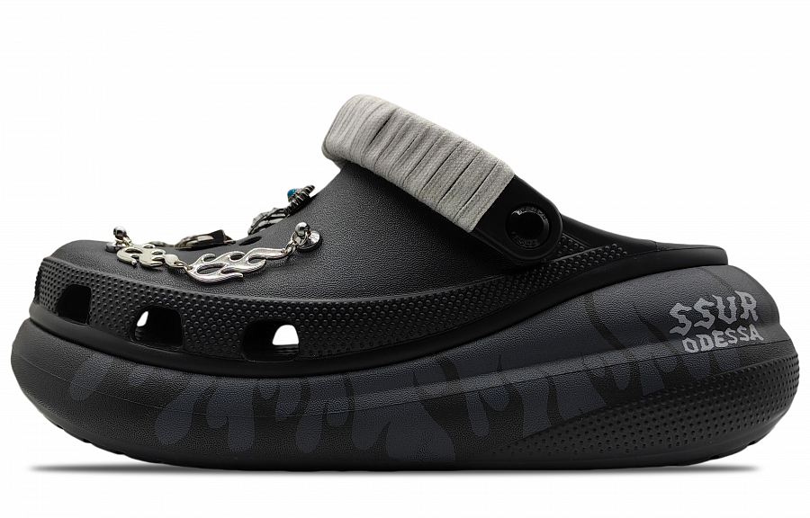 Crocs Classic Crush Clogs Unisex Black купить в интернет-магазине Yoocart с быстрой доставкой по России.