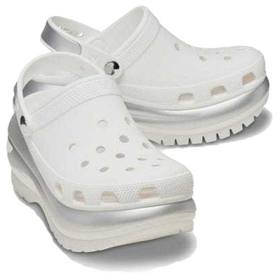 Crocs Clogs 6.1cm Unisex White Silver