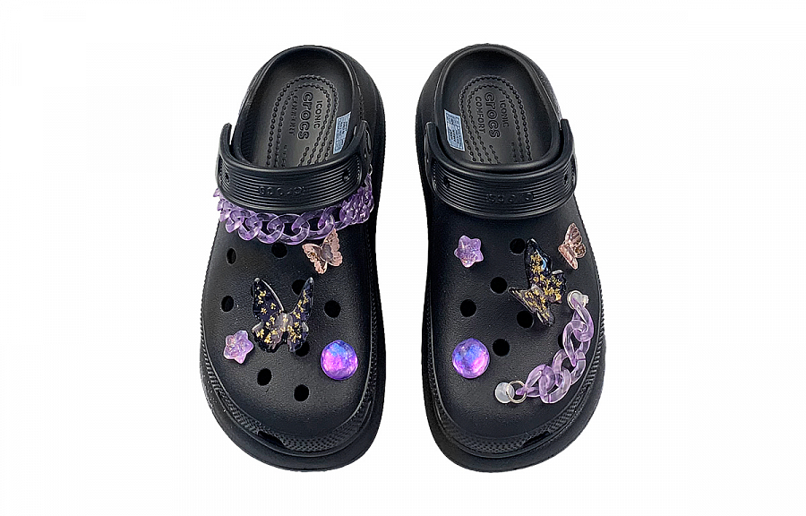 Crocs Crush Clog Clogs Unisex Black Purple купить в интернет-магазине Yoocart с быстрой доставкой по России.
