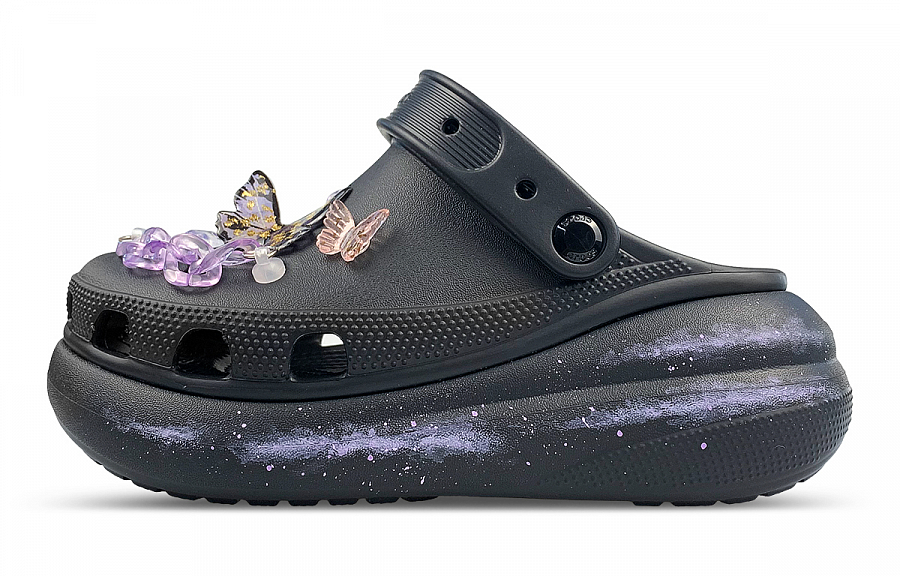 Crocs Crush Clog Clogs Unisex Black Purple купить в интернет-магазине Yoocart с быстрой доставкой по России.