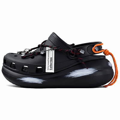 Crocs Urban Heavy Duty Classic Crush Clogs Unisex Black Orange Green