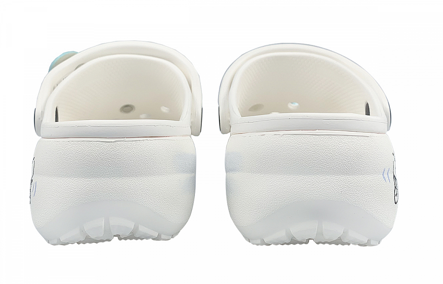 Crocs Classic Platform Clog Classic Cloud Clog Vintage Clogs Women's White Blue