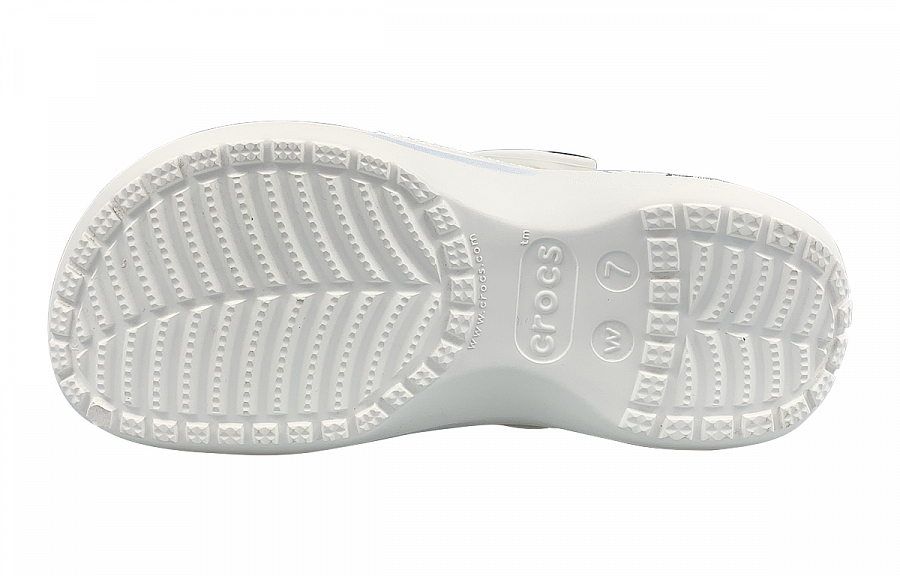 Crocs Classic Platform Clog Classic Cloud Clog Vintage Clogs Women's White Blue