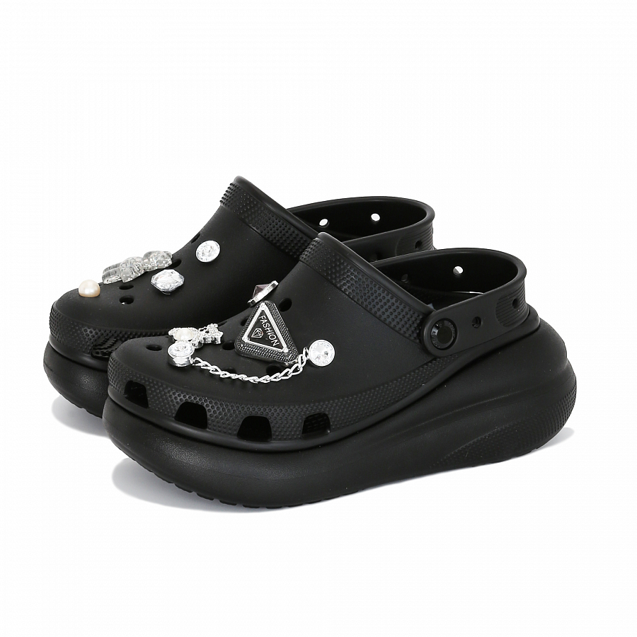 Crocs Third Lab, Crystal Classic Crush Clogs Unisex Black