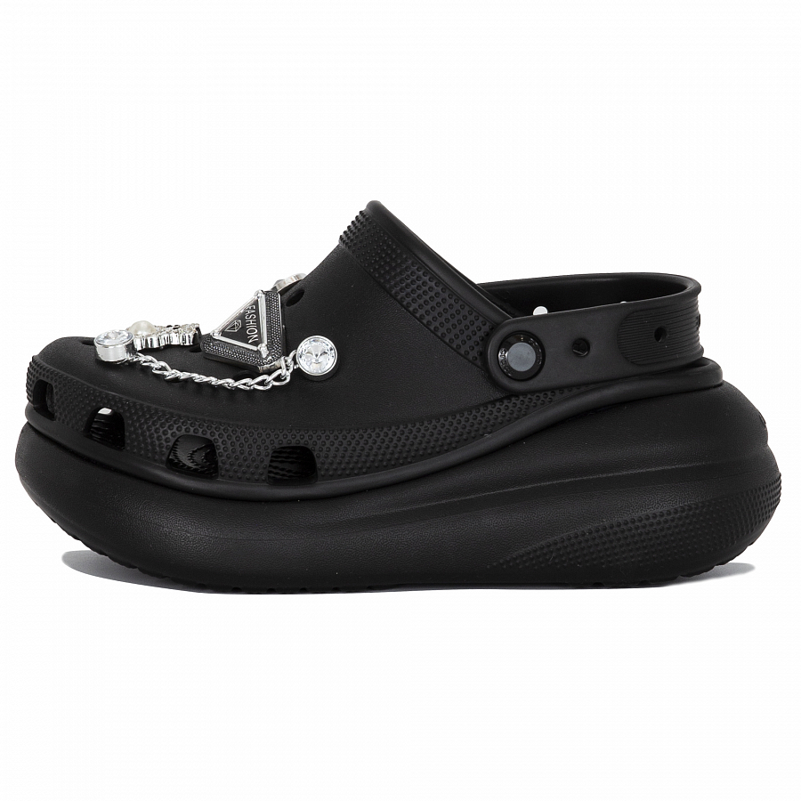 Crocs Third Lab, Crystal Classic Crush Clogs Unisex Black