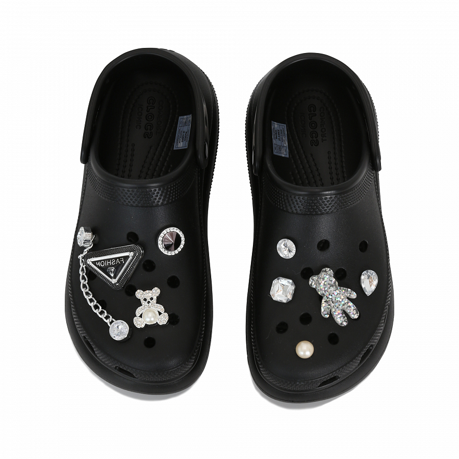 Crocs Third Lab, Crystal Classic Crush Clogs Unisex Black